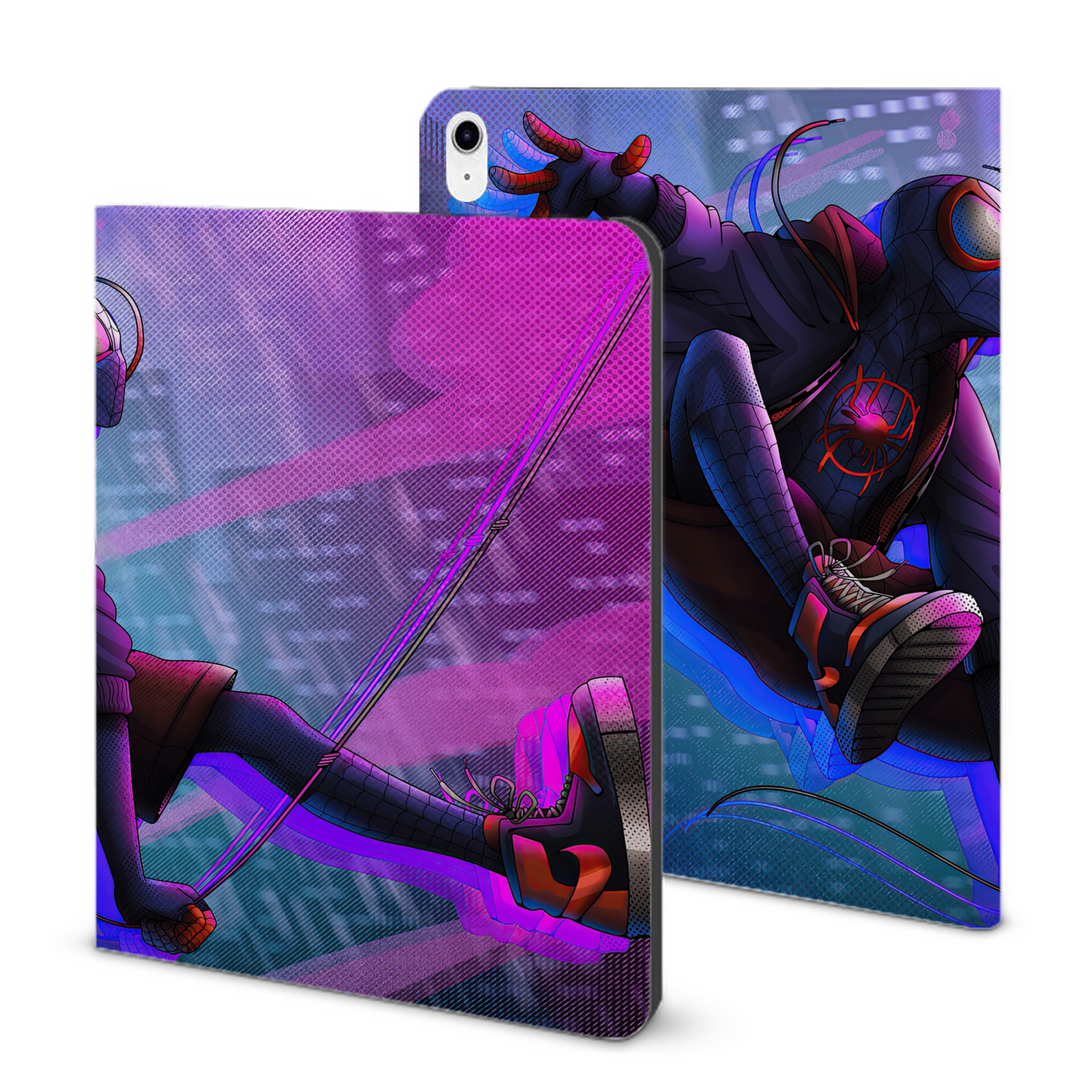 （画像用） Spider Man スパイダーマン IPad ケース ブック型 PUレザー TPU 耐衝撃 軽量 薄型 ペン収納なし 全面保護 IPad 各モデル対応